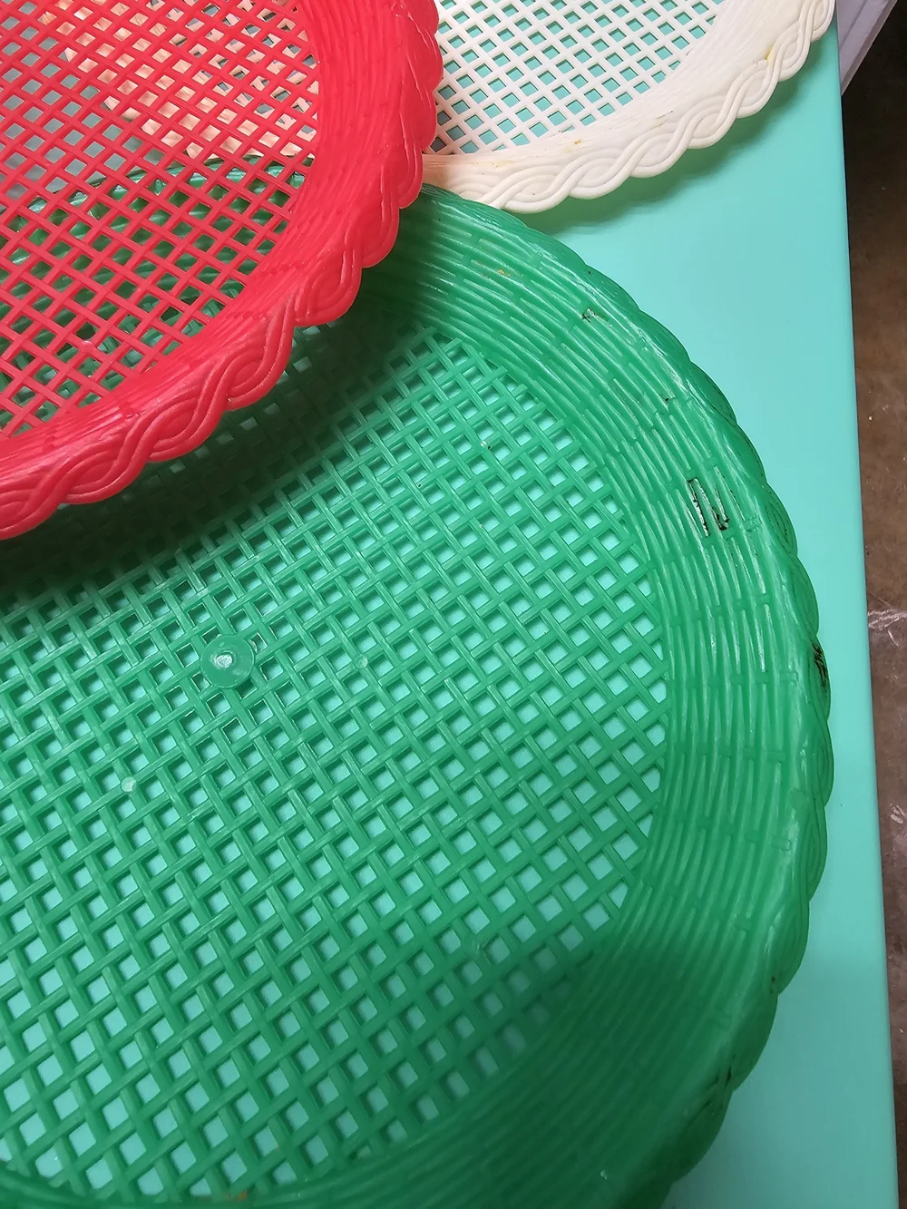 Vintage Plastic Picnic Plate Holders